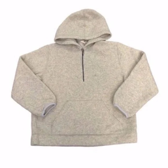 Eddie Bauer 1/4 Zip Oatmeal Hoodie - Picture 1 of 8